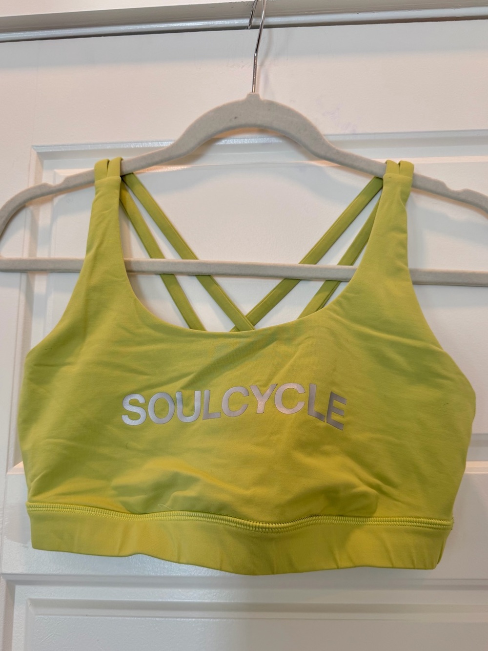 Soulcycle x Lululemon Chartreuse Sports Bra Size 8